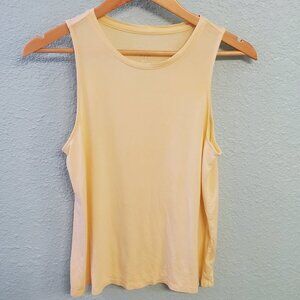 A New Day Sleeveless top  Size Medium Qty 3 - Yellow, White & Light Blue